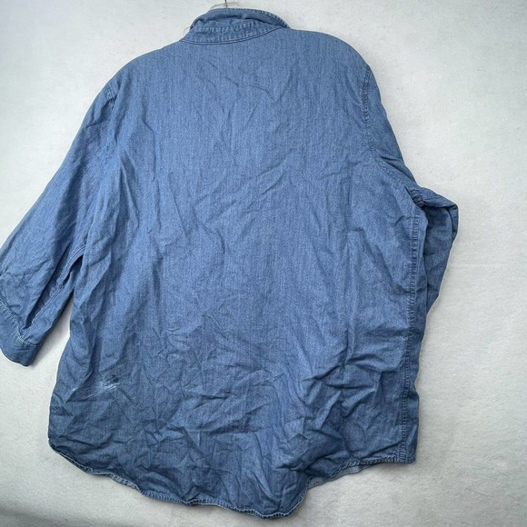 Womens Size XXL Gloria Vanderbilt Cotton & Lyocell Chambray Button Down Shirt‎ - Picture 9 of 15